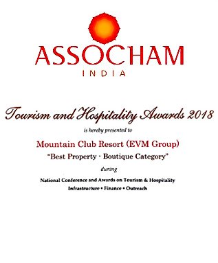 ASSOCHAM Tourism and Hospitality Awards 2018 certificate