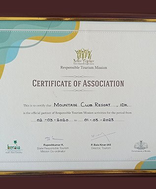 Kerala Responsible Tourism Mission certificate of association